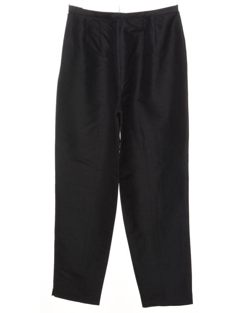 Black Silk Trousers - W26 L29