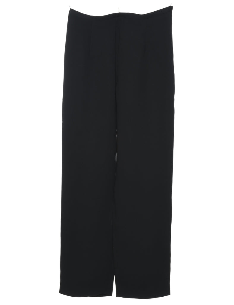 Black Silk Trousers - W28 L28