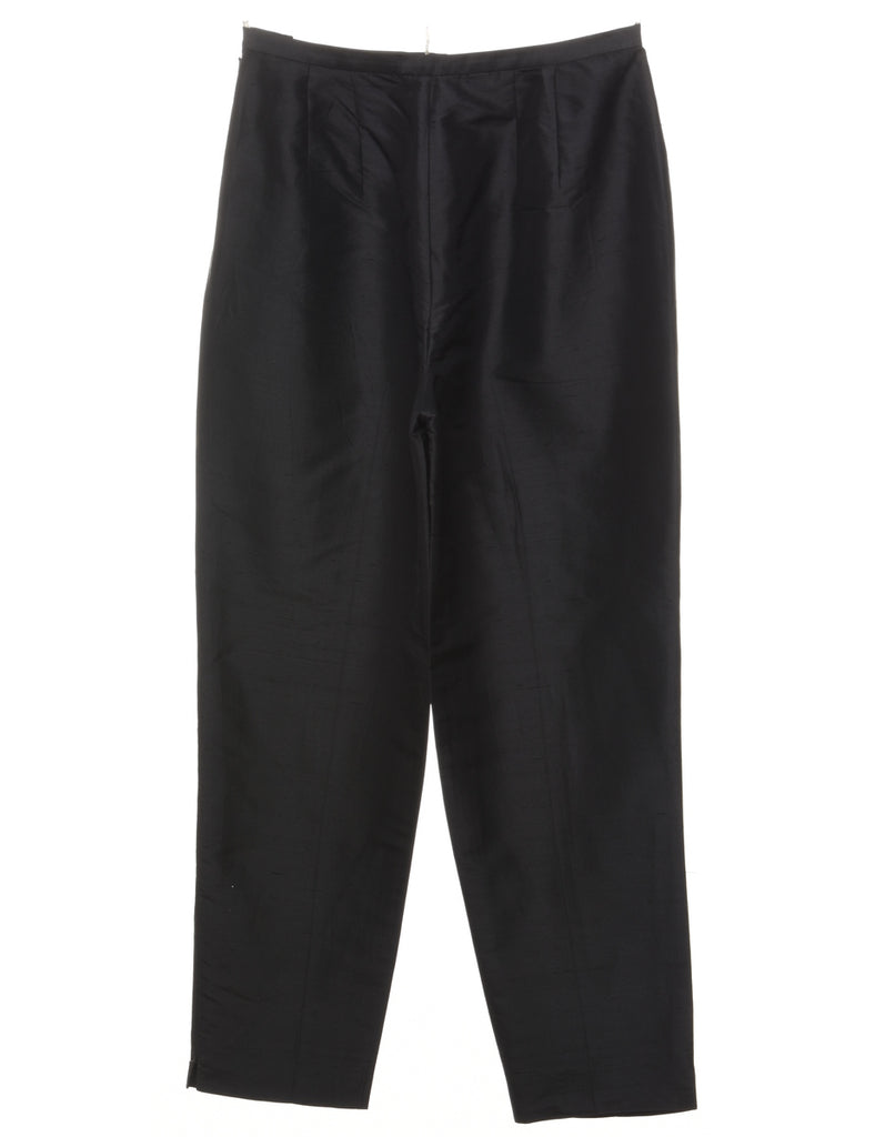Black Silk Trousers - W26 L29