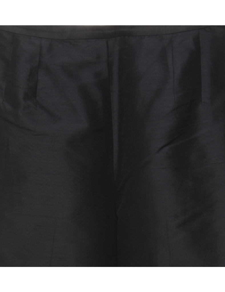 Black Silk Trousers - W26 L29