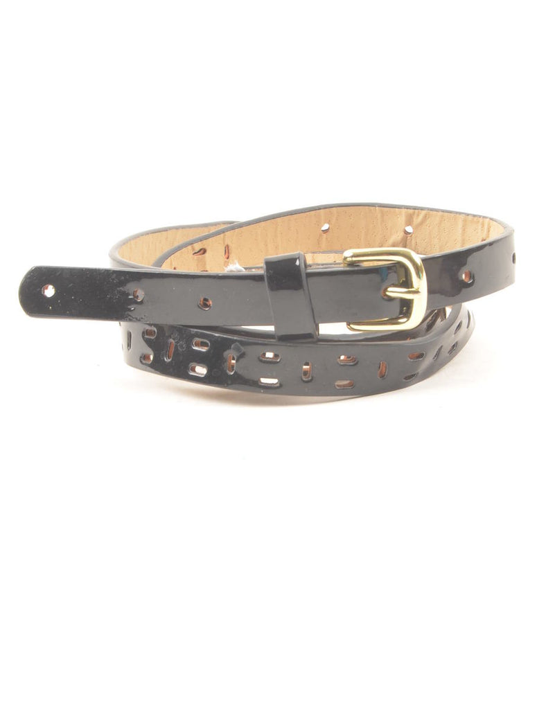 Black Skinny Belt - M