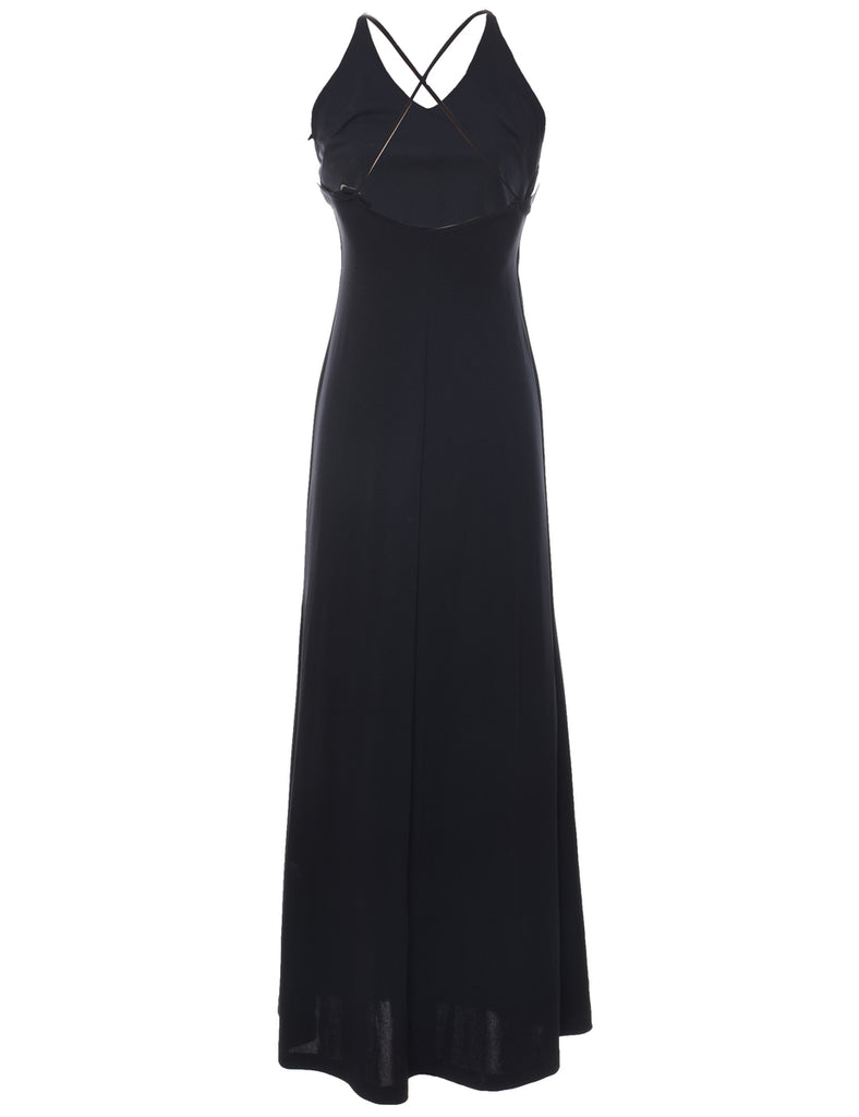 Black Strappy Evening Dress - S