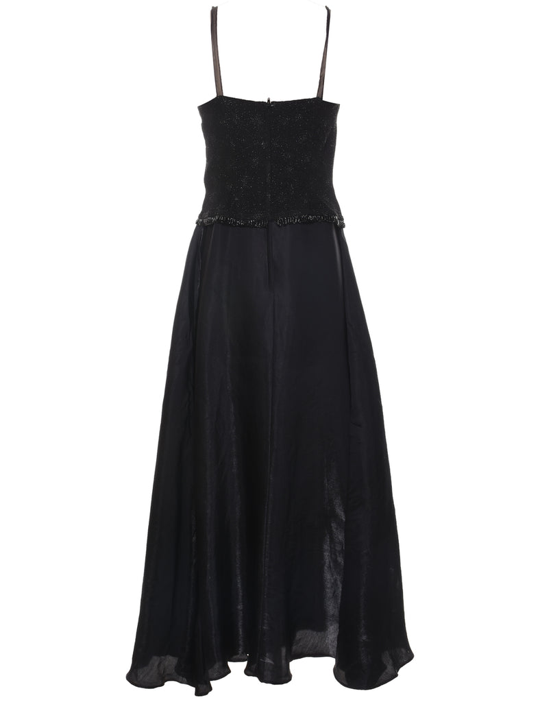 Black Strappy Sparkly Evening Dress - M