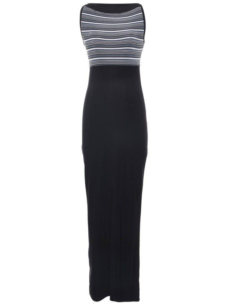 Black Striped Dress - S