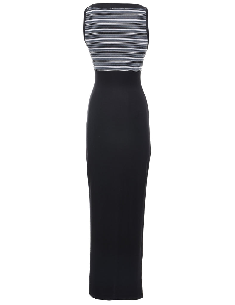 Black Striped Dress - S