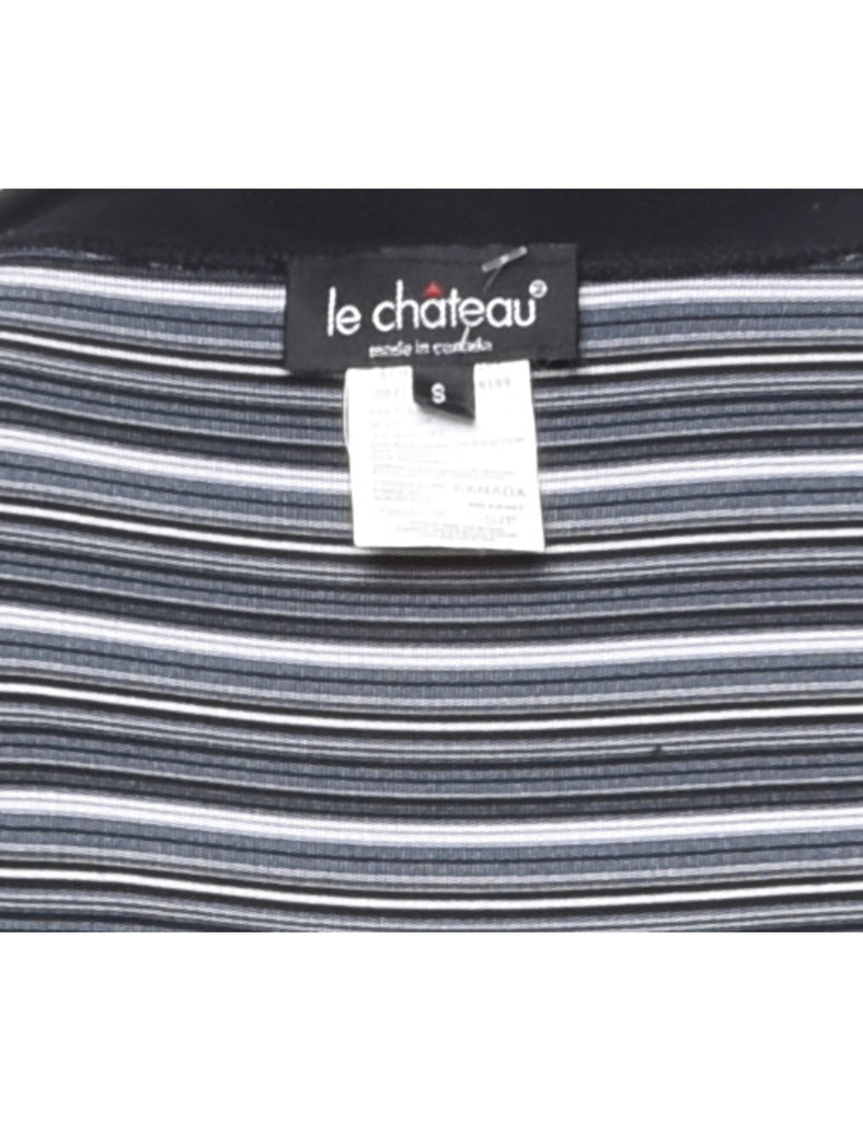 Black Striped Dress - S