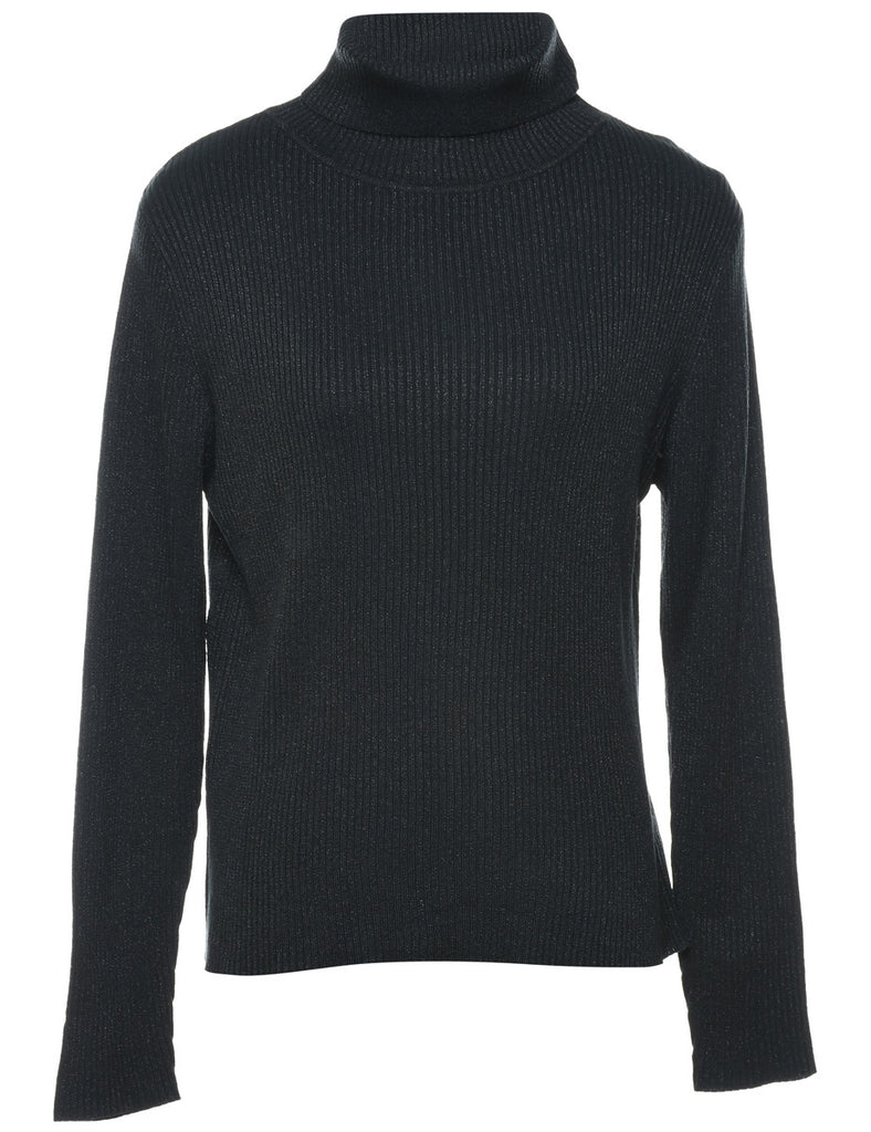 Black Turtleneck Jumper - M