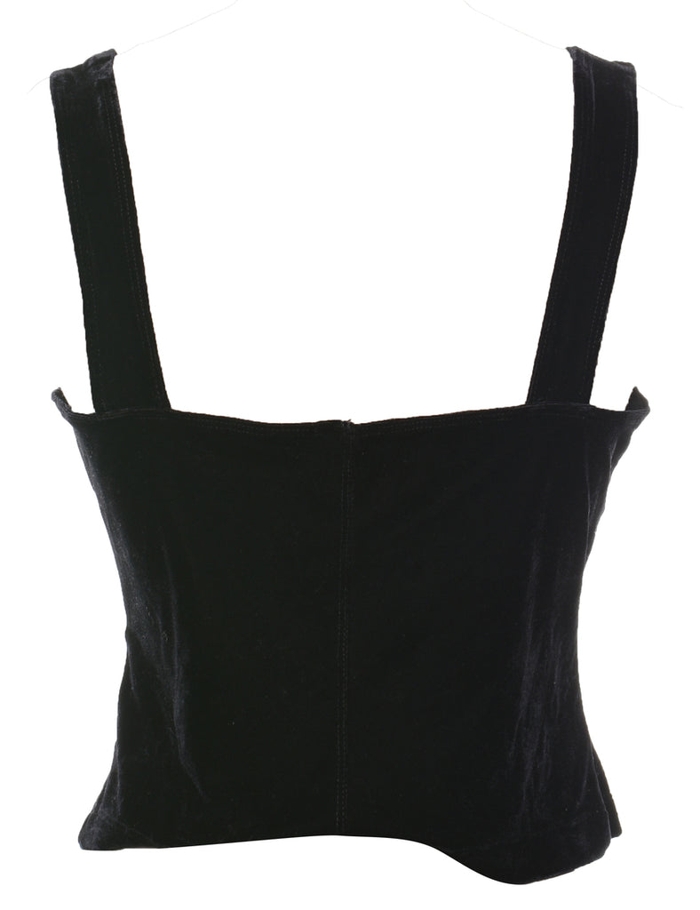 Black Velvet Evening Top - S