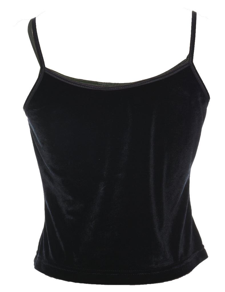 Black Velvet Strappy Camisole - S