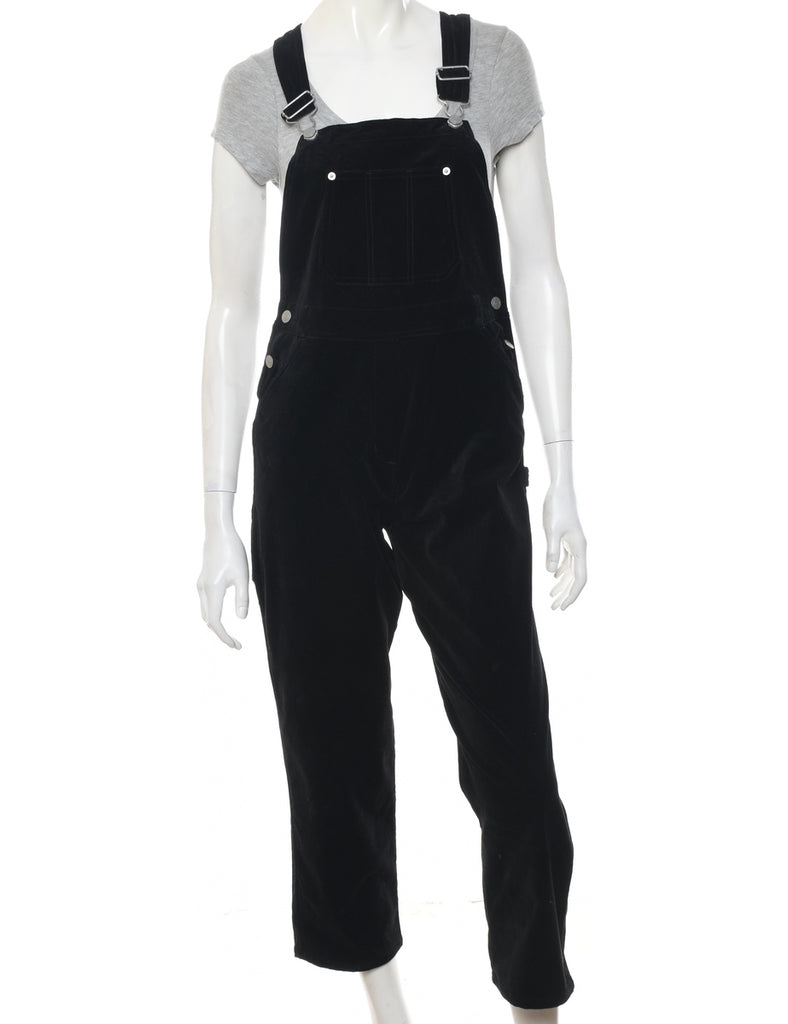 Black Velvet Tapered Dungarees - W31 L26