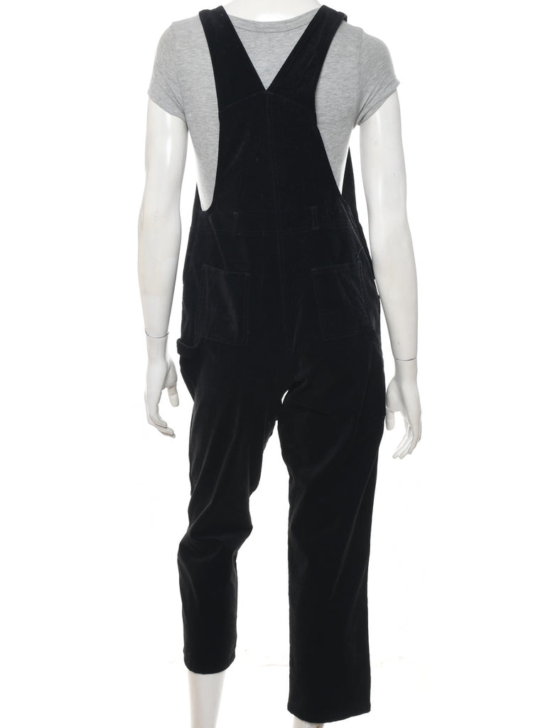 Black Velvet Tapered Dungarees - W31 L26
