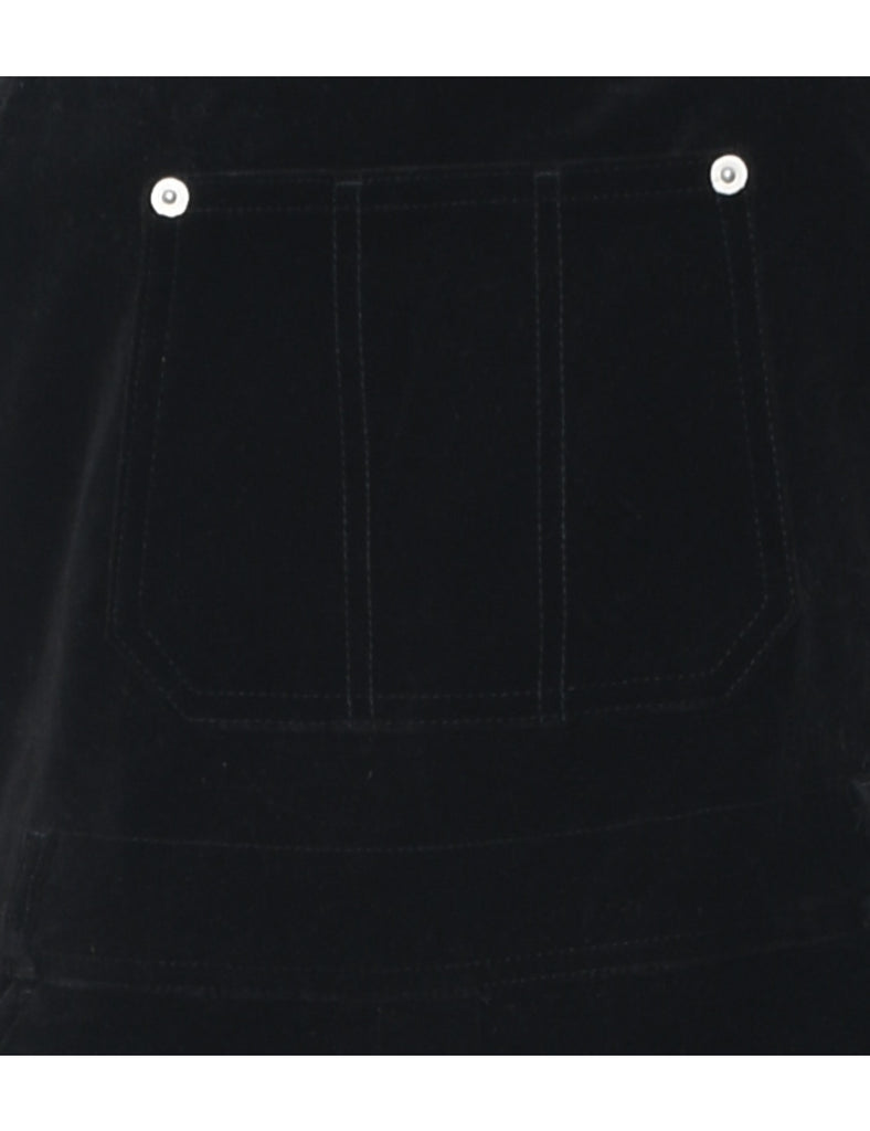 Black Velvet Tapered Dungarees - W31 L26