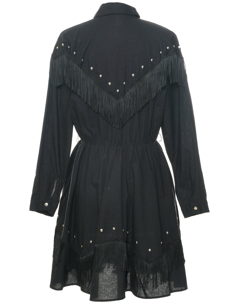 Black Western Dress - M