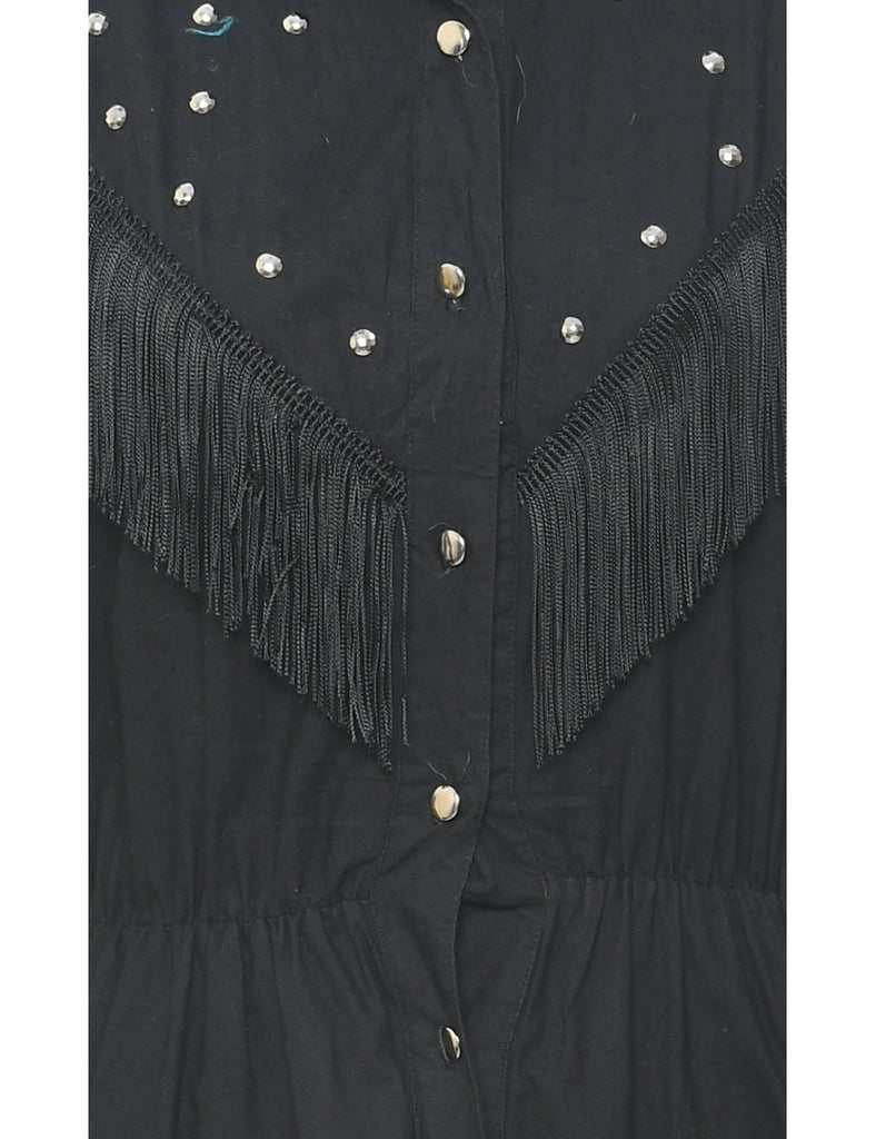 Black Western Dress - M