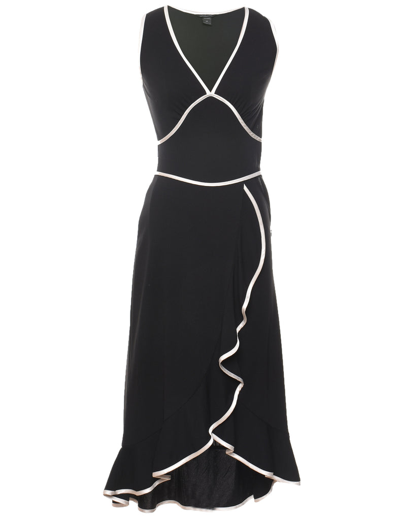 Black & White Contrast Evening Dress - XS