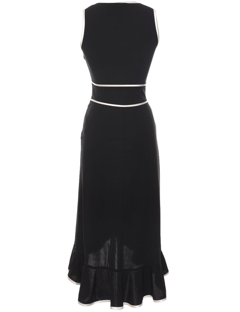 Black & White Contrast Evening Dress - XS