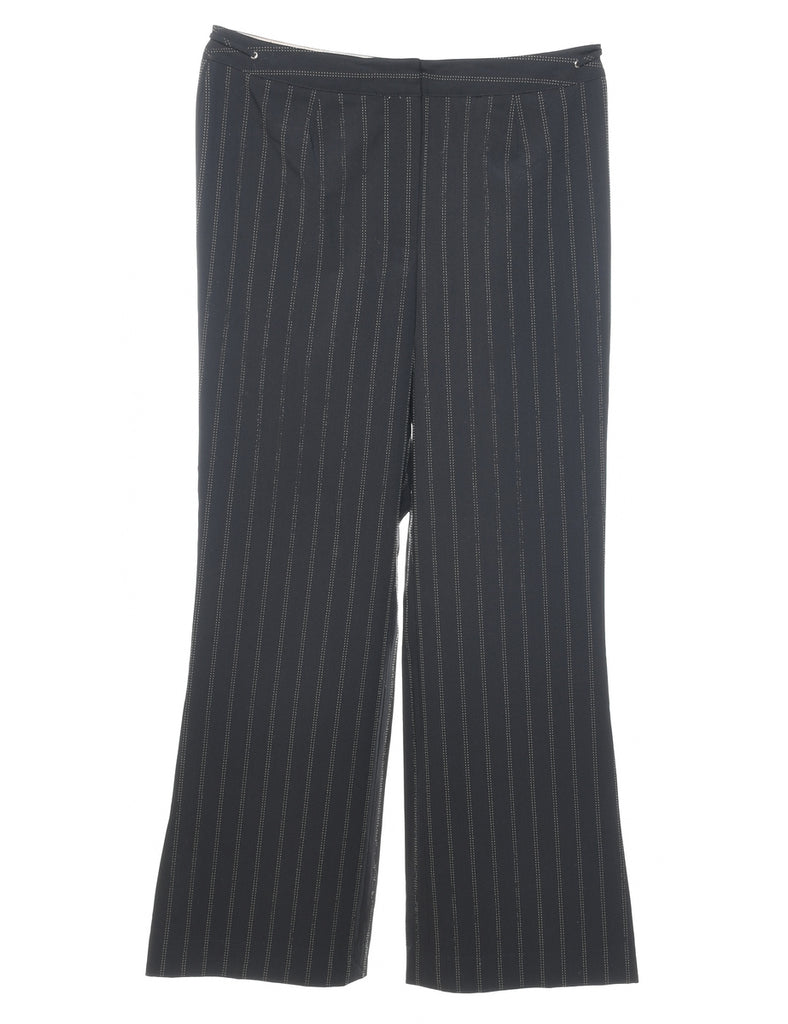 Black & White Pinstriped Trousers - W32 L30