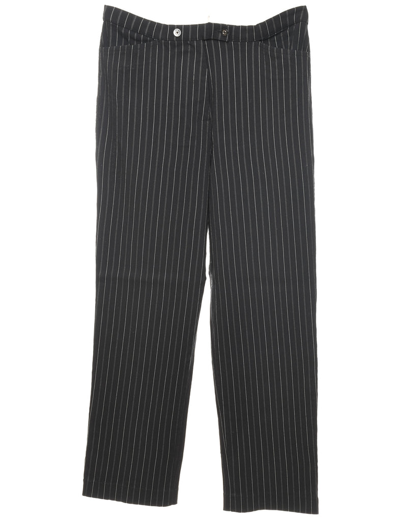 Black & White Pinstriped Trousers - W32 L30
