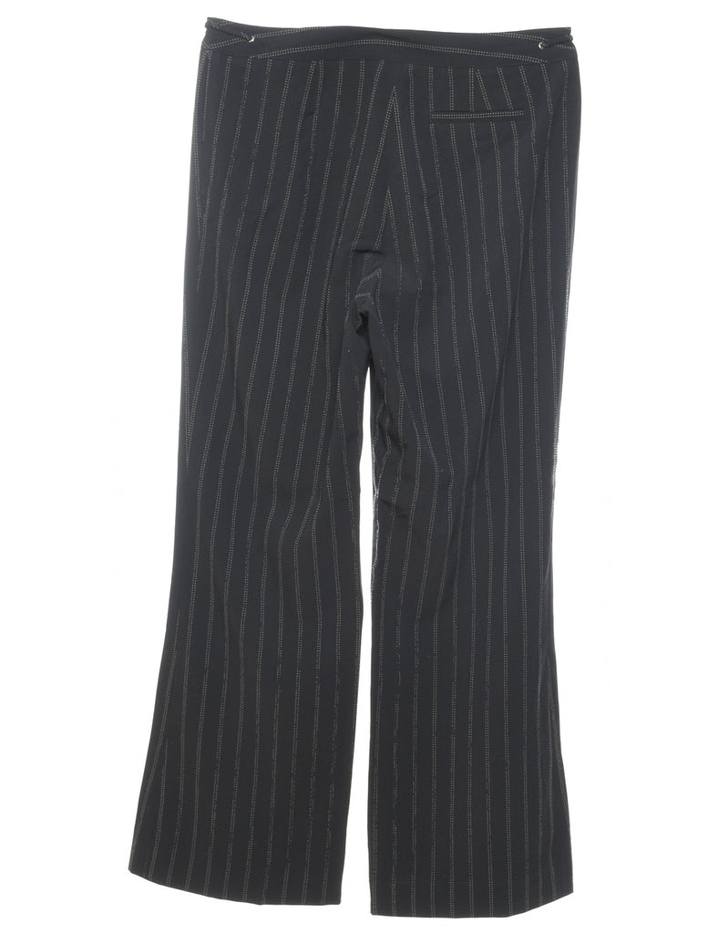 Black & White Pinstriped Trousers - W32 L30