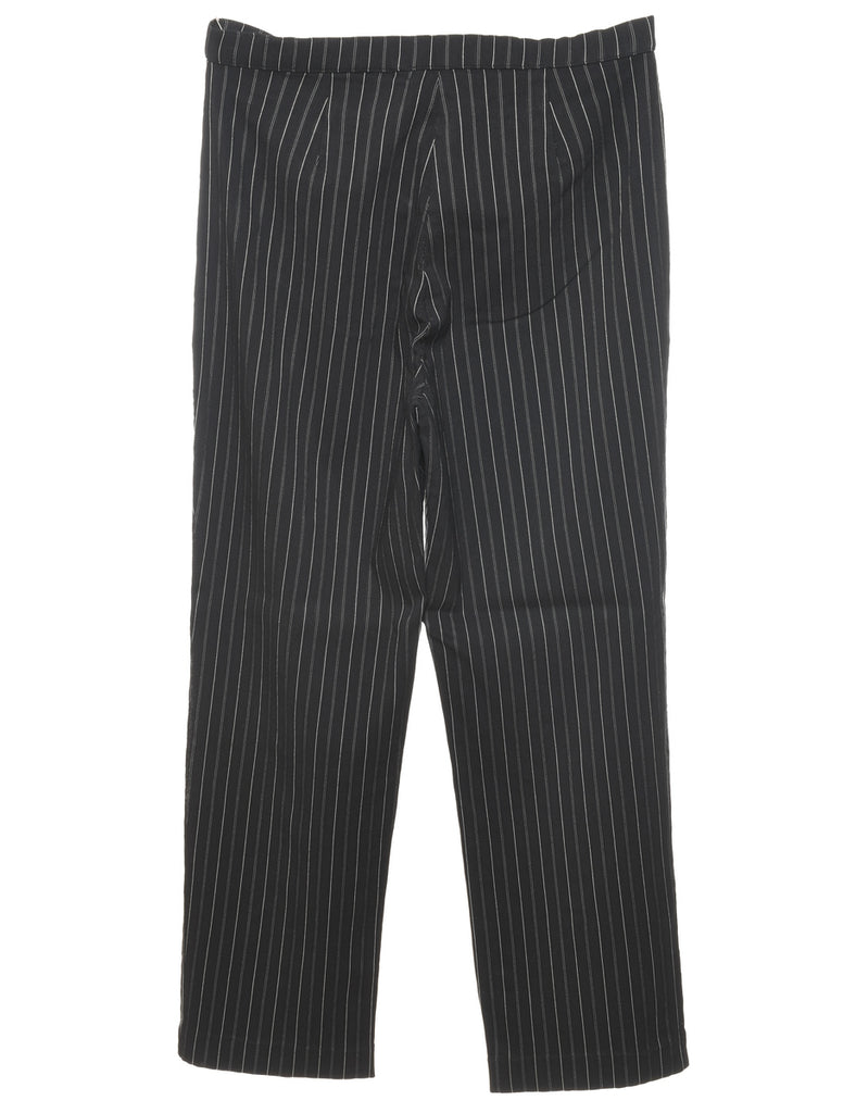 Black & White Pinstriped Trousers - W32 L30