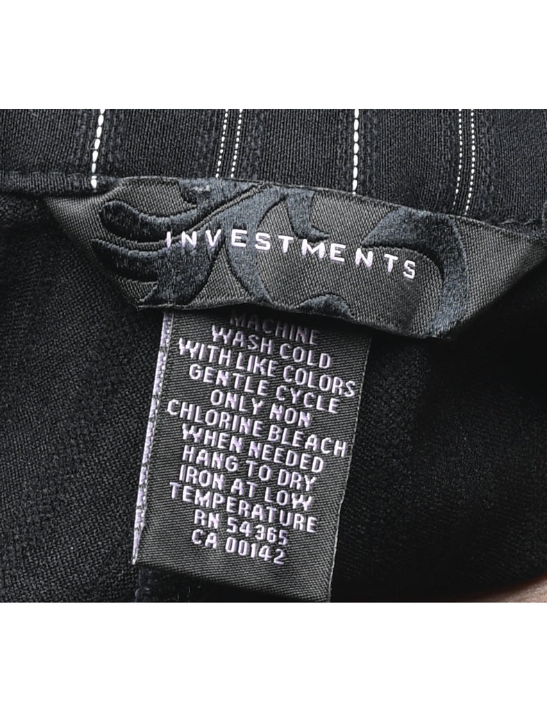 Black & White Pinstriped Trousers - W32 L30