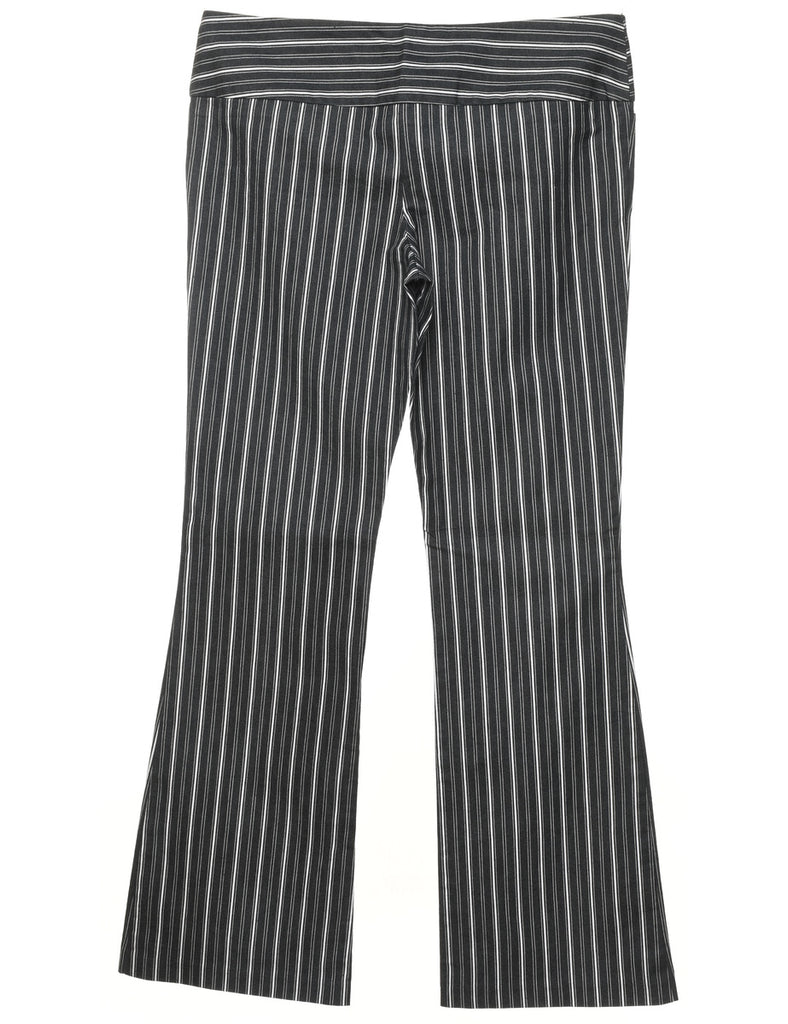 Black & White Striped Y2K Trousers - W32 L28