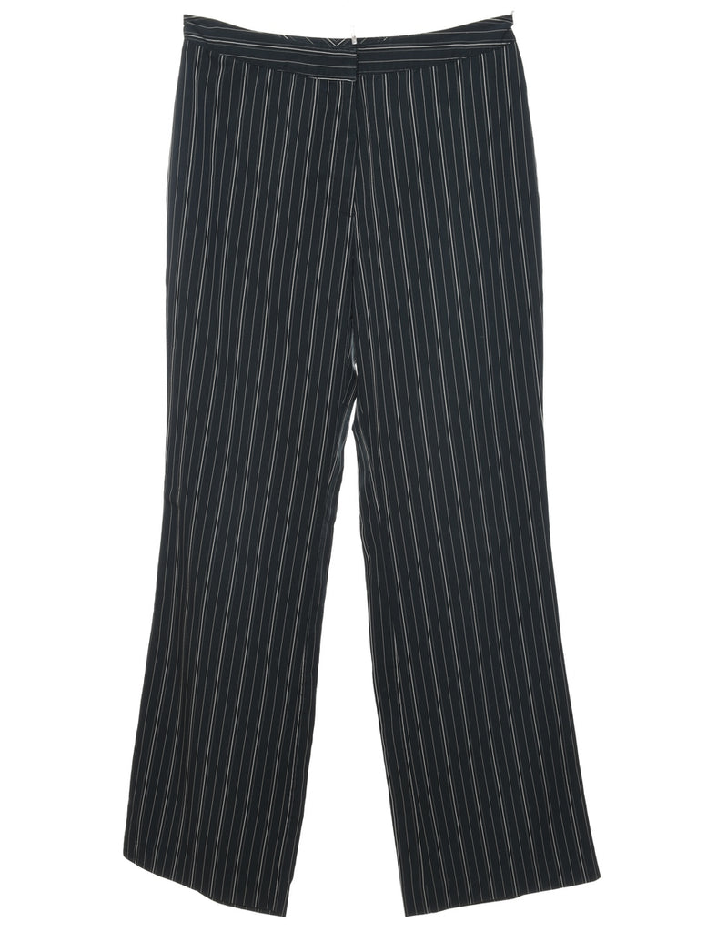 Black Y2K Pinstriped Trousers - W30 L31