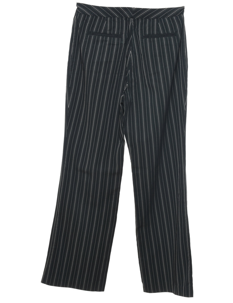 Black Y2K Pinstriped Trousers - W30 L31
