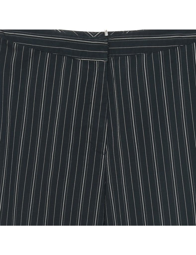 Black Y2K Pinstriped Trousers - W30 L31