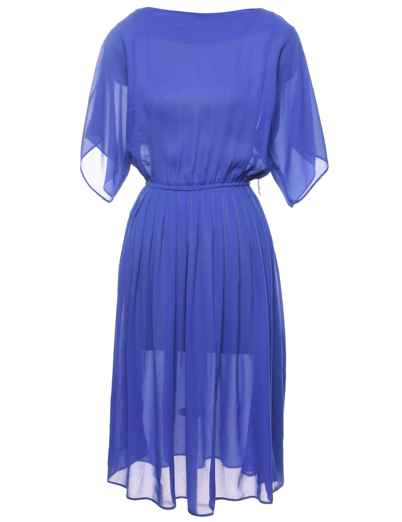 Blue Blouson Dress - M
