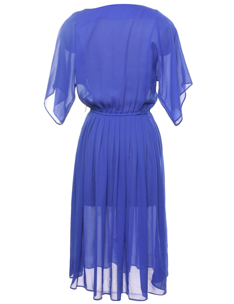 Blue Blouson Dress - M