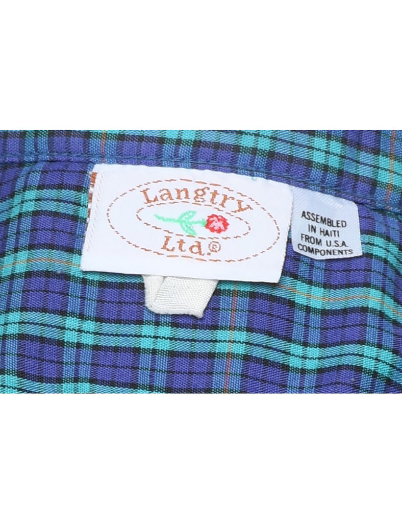 Blue Checked Shirt - S