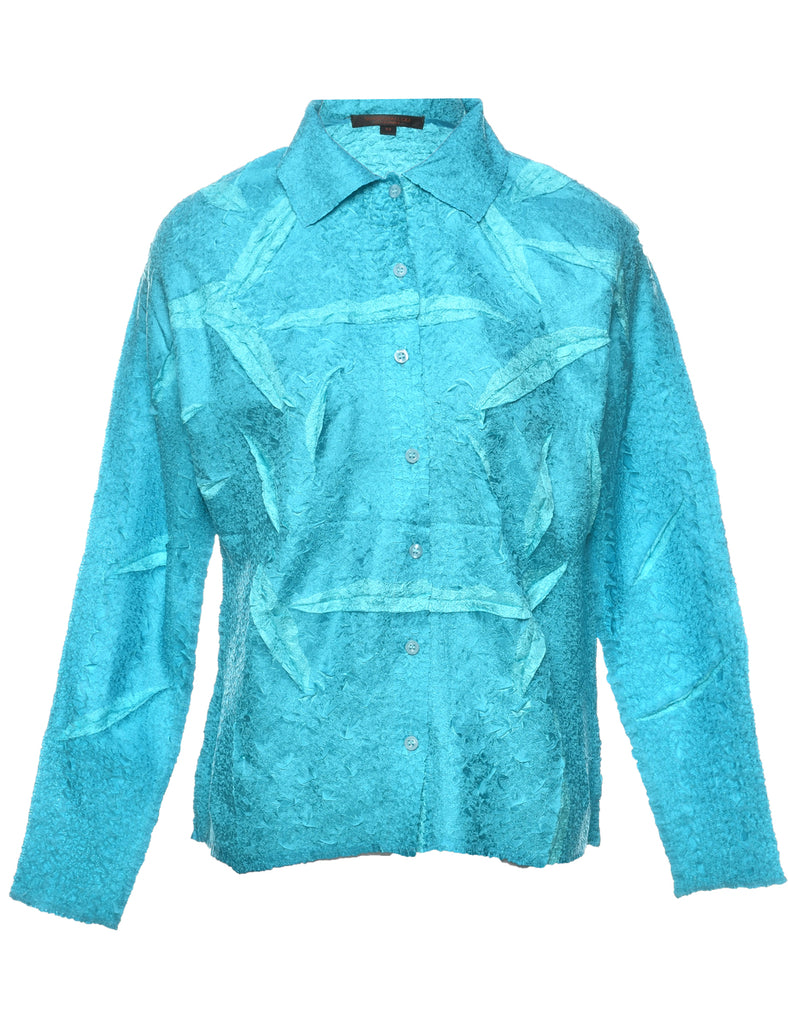 Blue Evening Blouse - M