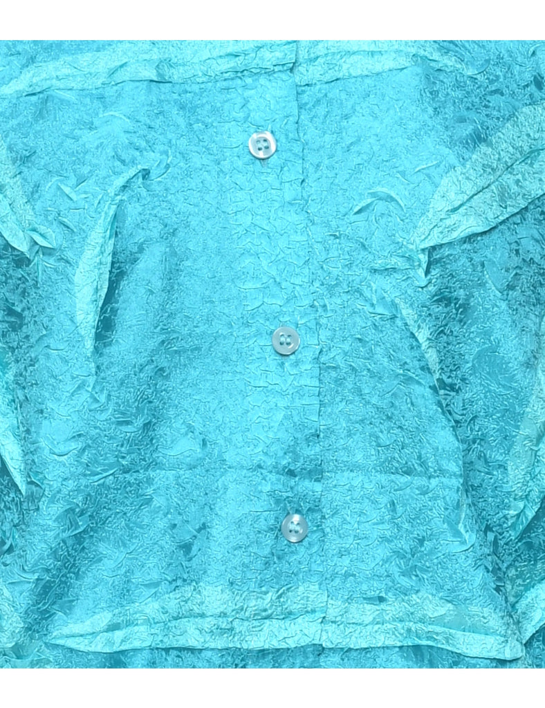 Blue Evening Blouse - M