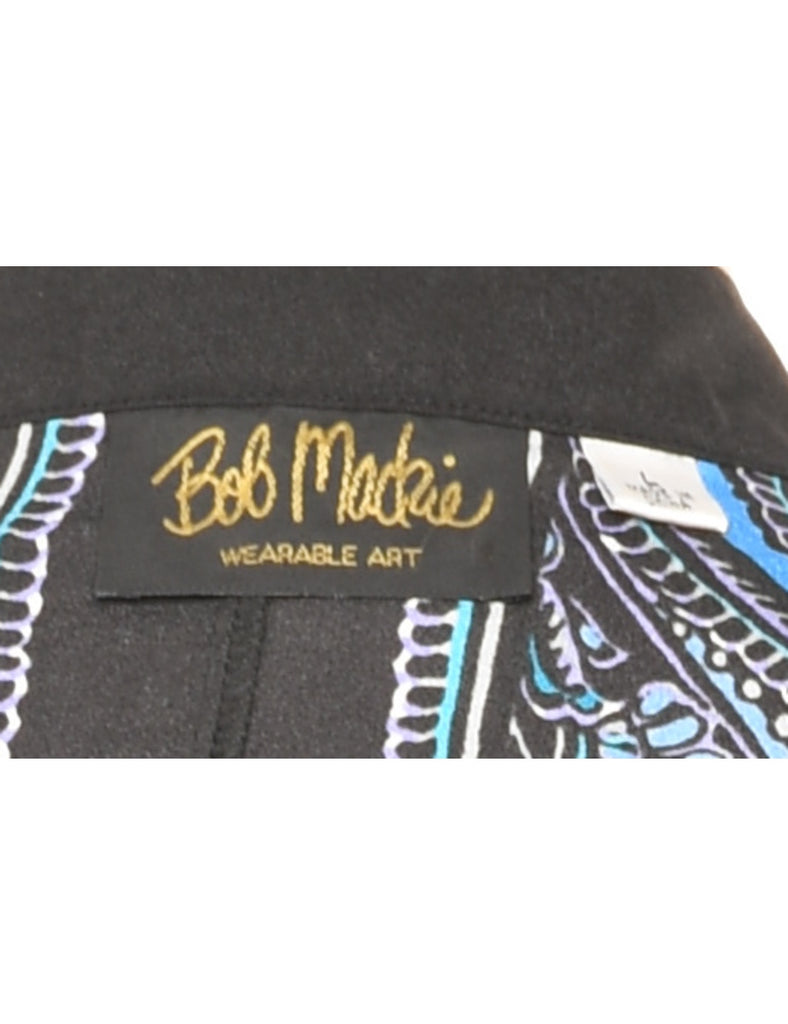 Blue Paisley Blouse - L