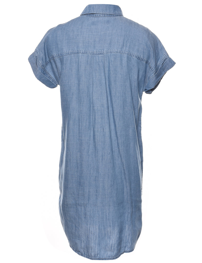 Blue Shirt Dress - S
