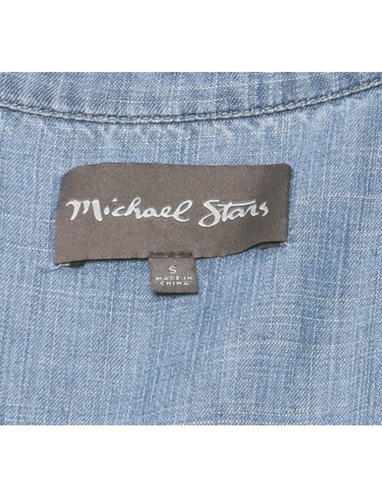 Blue Shirt Dress - S