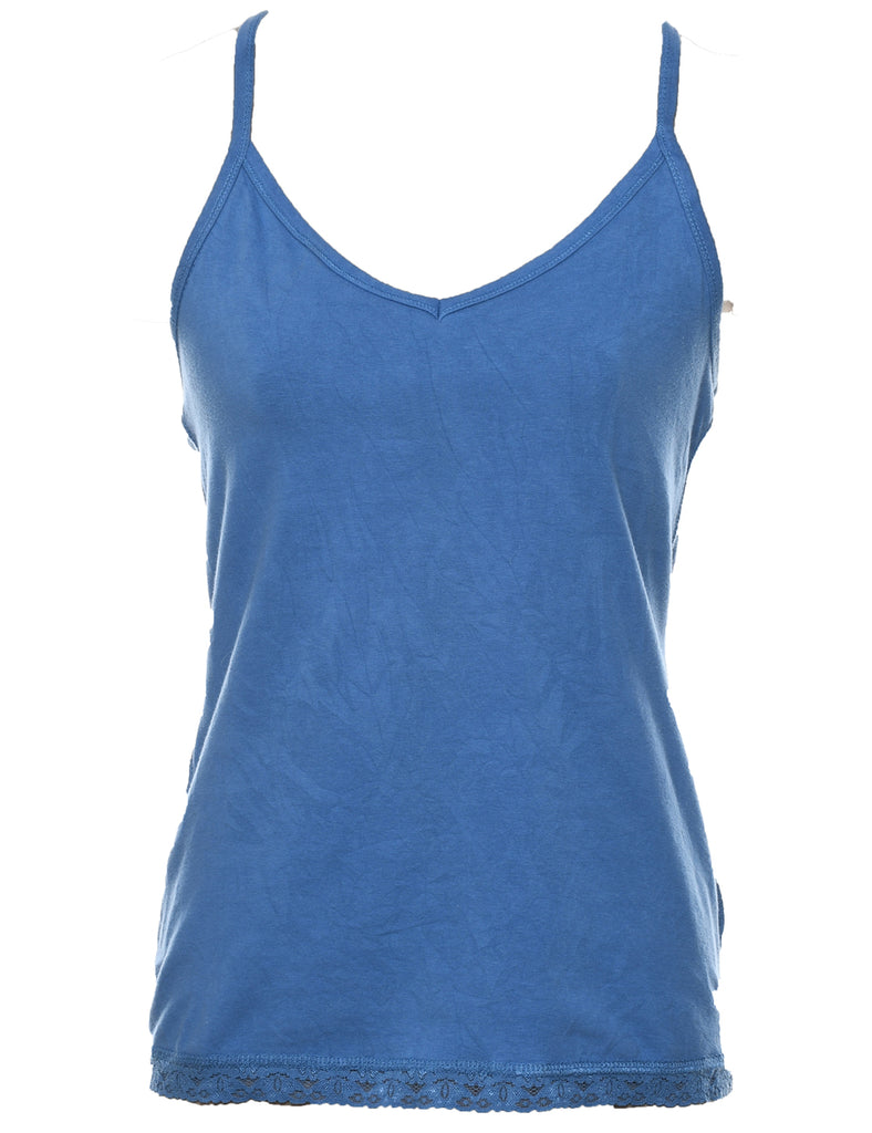 Blue Strappy Vest Top - XS