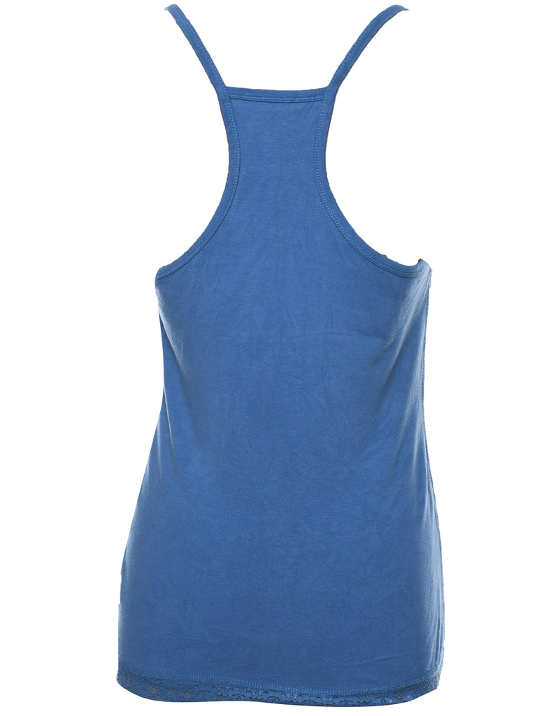 Blue Strappy Vest Top - XS
