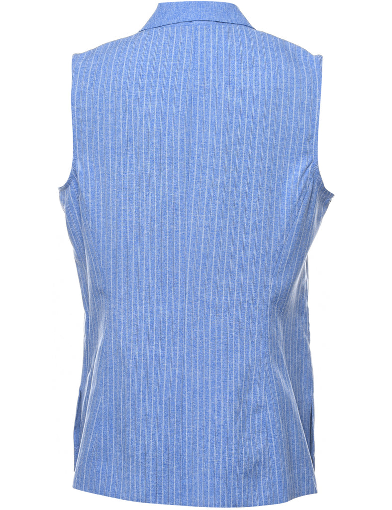 Blue Striped Blouse - M