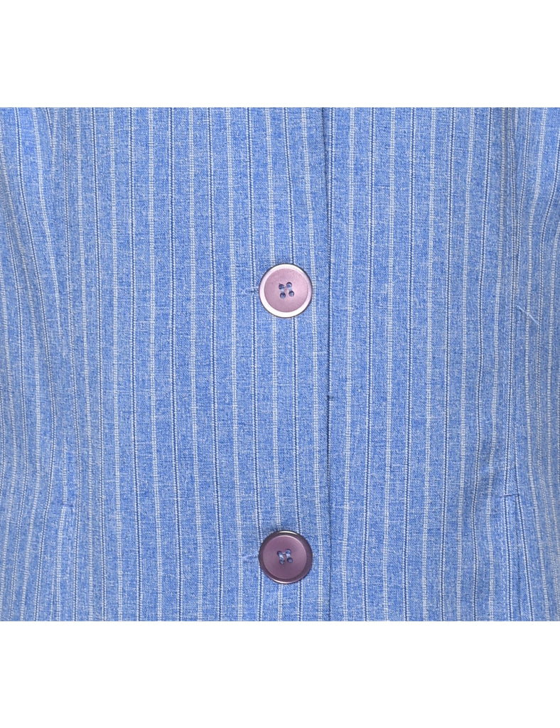 Blue Striped Blouse - M