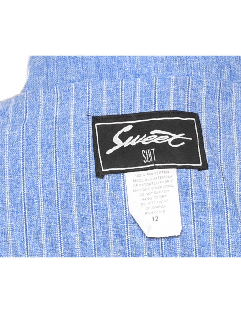 Blue Striped Blouse - M