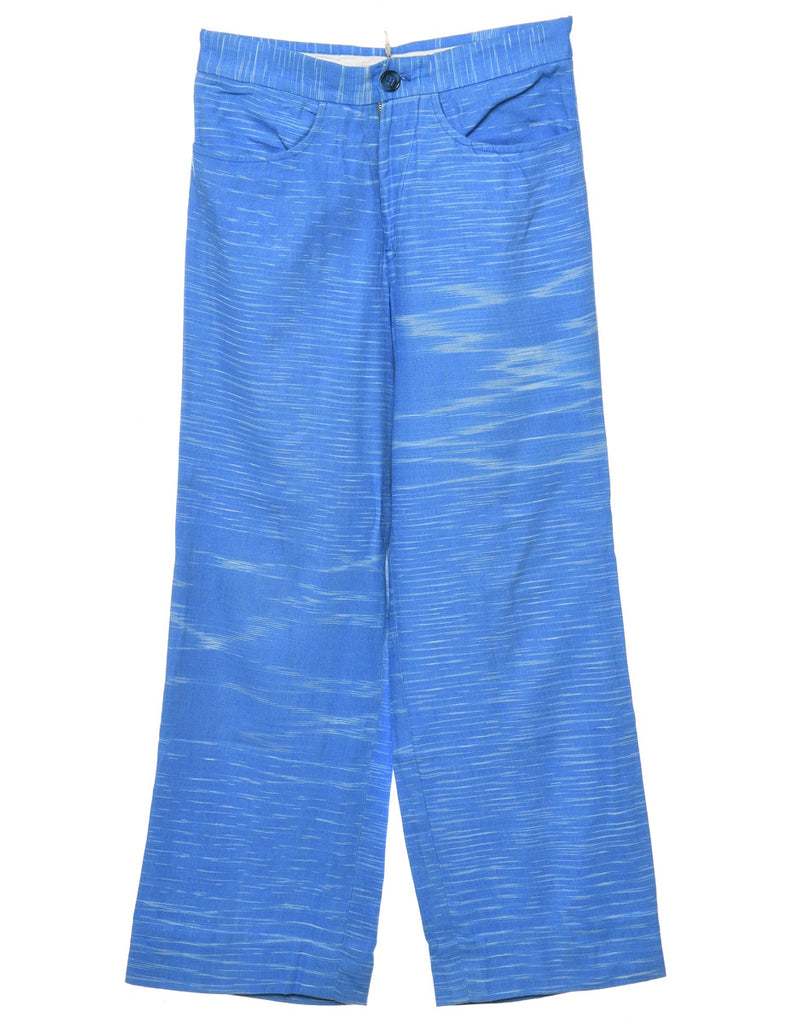 Blue Striped Trousers - W28 L31