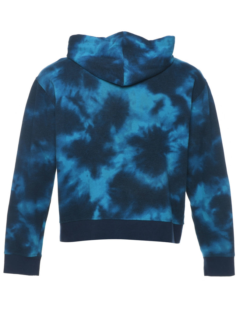 Blue Tie-Dye Champion Hoodie - XL