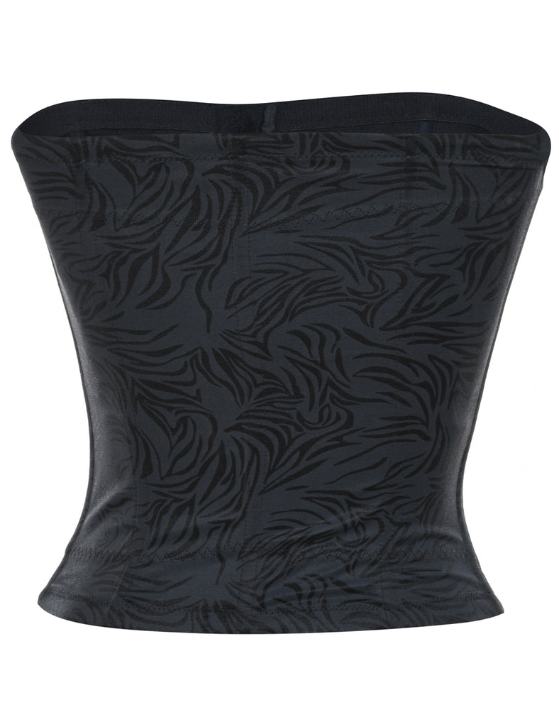 Body Skimming Patterned Bustier - XS