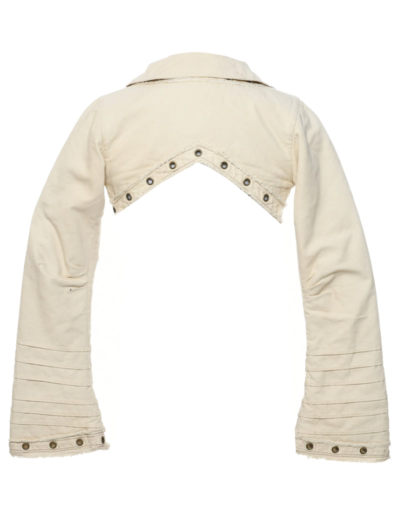 Bolero Y2K Off White Cropped Jacket - XS