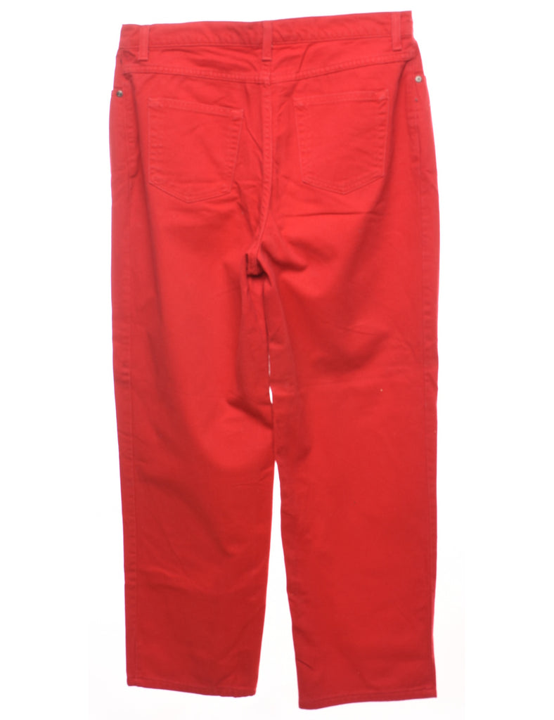 Bright Red Relaxed Fit Jeans - W36 L30