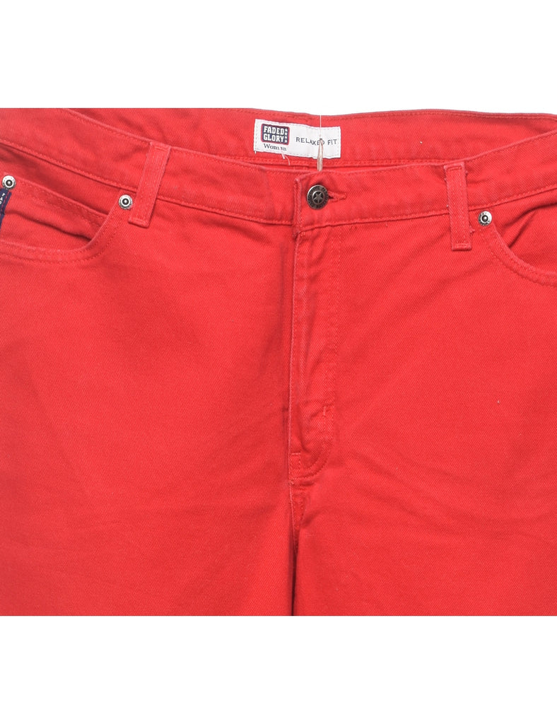 Bright Red Relaxed Fit Jeans - W36 L30