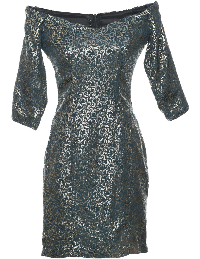 Brocade Evening Dress - M