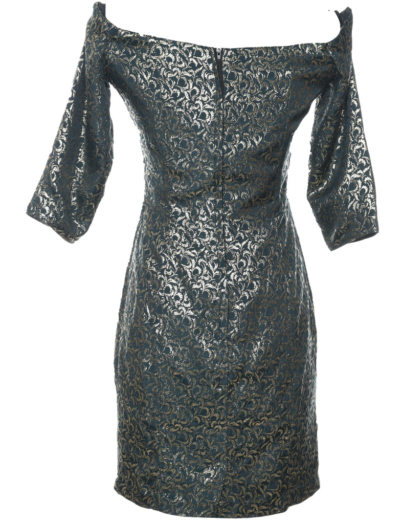 Brocade Evening Dress - M